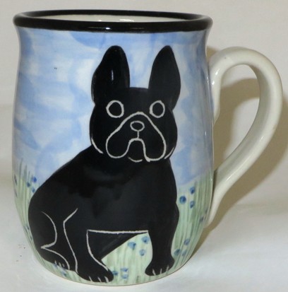 French Bulldog Black -Deluxe Mug - Click Image to Close